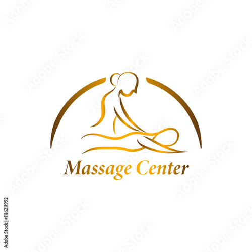Logo for Massage Center, Spa. Vector Illustration.