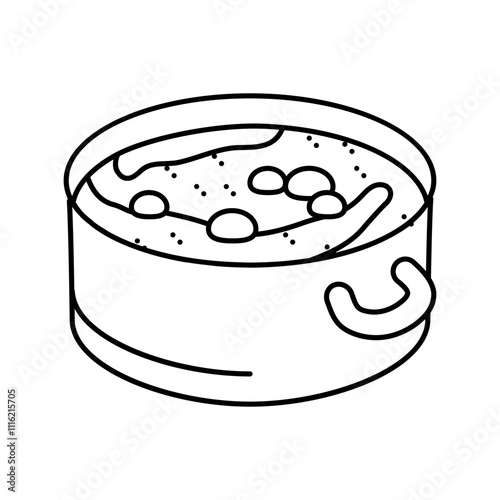 making homemade soup autumn line icon vector. making homemade soup autumn sign. isolated contour symbol black illustration