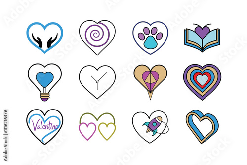 Unique Heart Icons for Creative Inspirations