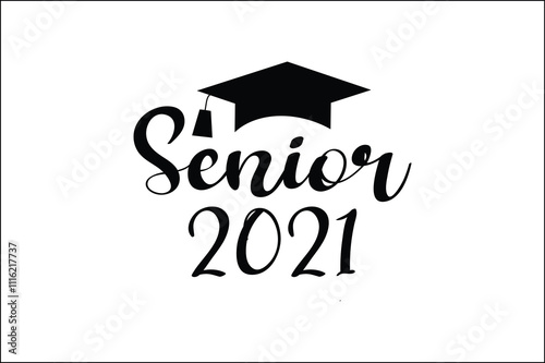 senior 2021 vector