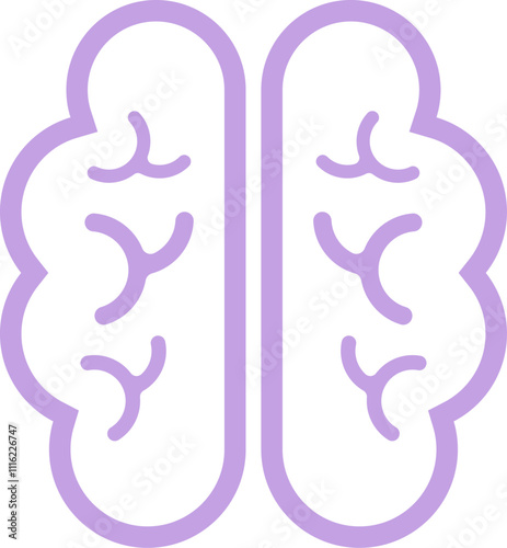 Wallpaper Mural Minimalist Human Brain Illustration Icon – Modern Vector Design Torontodigital.ca
