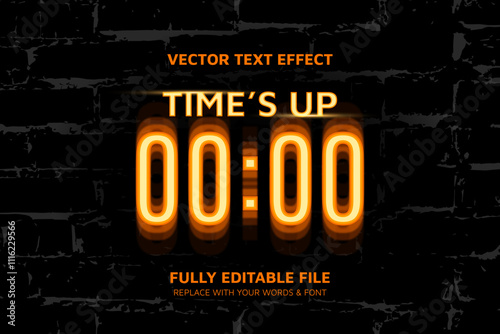 Time is Up Blurry Text Effect
