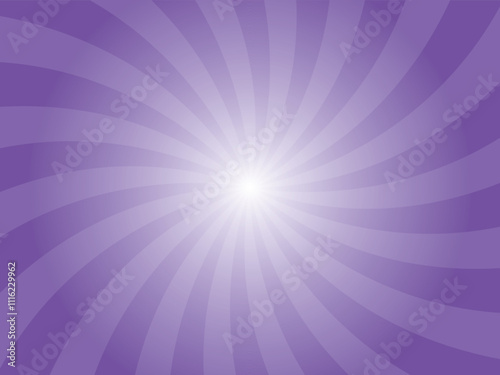 Abstract purple background with rays retro starburst rays. Electric violet sunburst background vector illustration pattern beam rays. Spiral radial striped backdrop. Vector illustration.