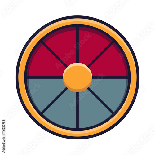 Medieval circular shield illustration photo