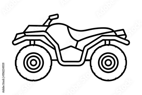 Desert quad bike icon. Outline desert quad bike vector