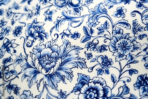 Chinoiserie pattern with floral motif