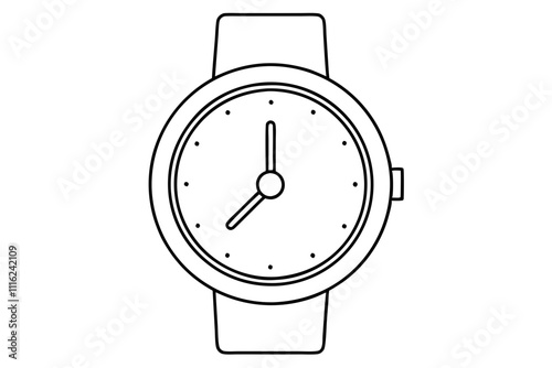 Watch icon vector design template in white background