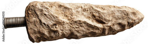 PNG Large stone tool with a handle