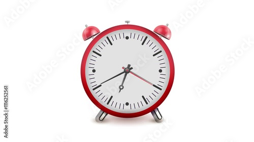 red alarm single clock isolated
