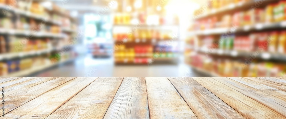 custom made wallpaper toronto digitalThe convenience store aisle features blurred shelves, enhancing focus on the table.