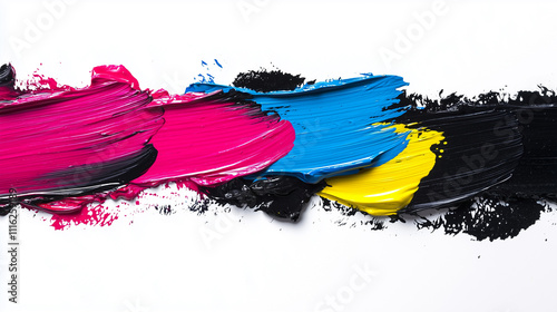 CMYK cyan magenta yellow black paints with clipping path. CMYK cyan magenta yellow black paints isolated with clipping path included 