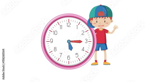 child holding clock animation