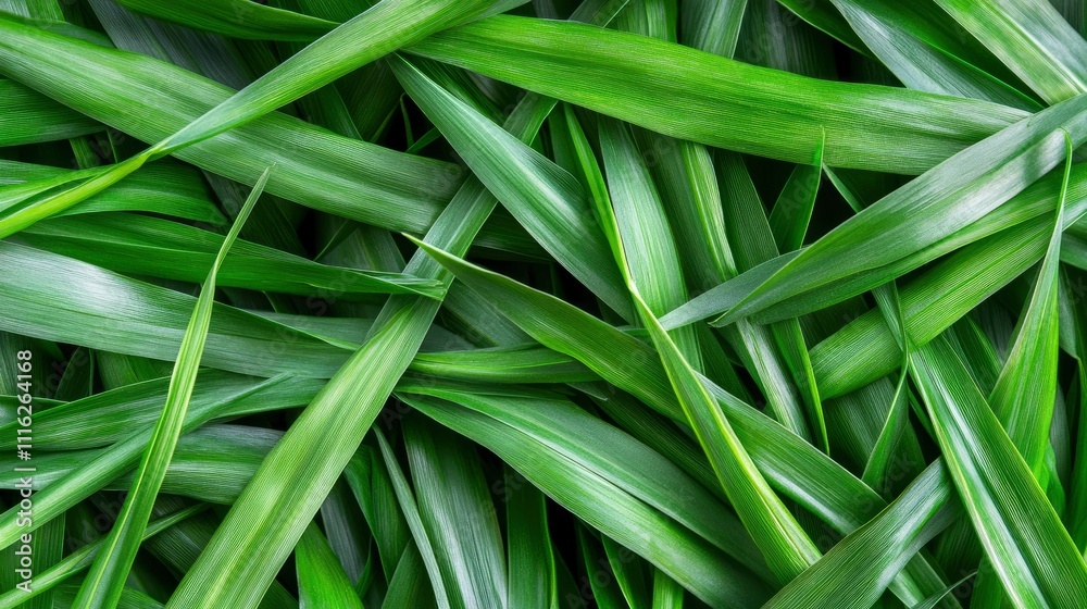 Fototapeta premium Lush Green Blades of Grass - Close-Up Texture