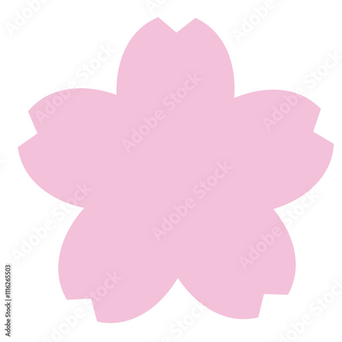 シンプルでかわいい桜の花のイラスト