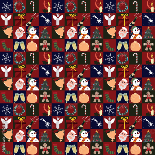 mosaico com temas natalinos