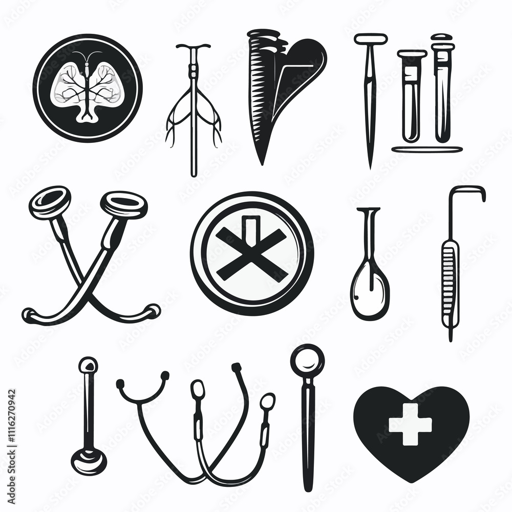 Fototapeta premium Professional Medical Design on White Background Vector Illustration