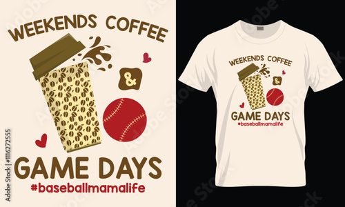 Weekends Coffee  T-Shirt Design Template, Mom Gift 