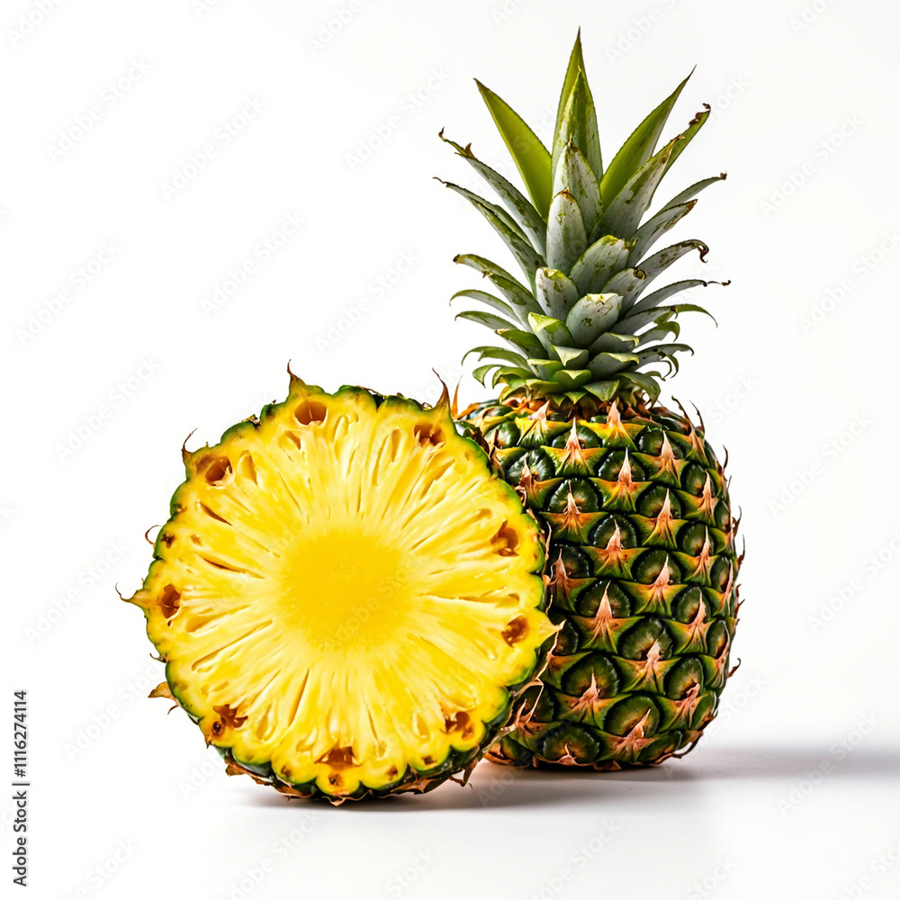 Pineapple fruit isolated on white background Pineapple fruit isolated on white background