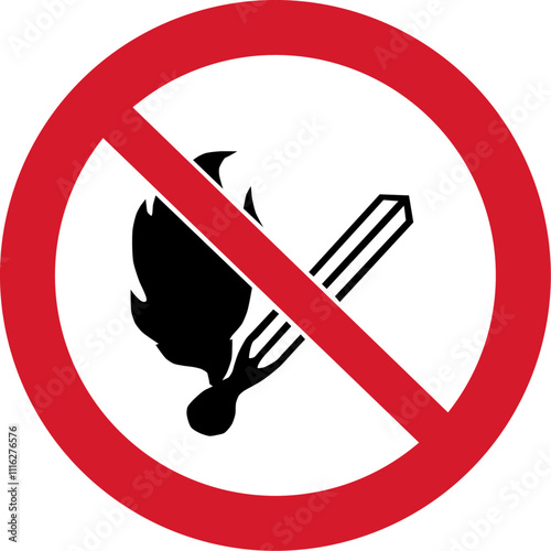 No open flame; Fire, open ignition source and smoking prohibited