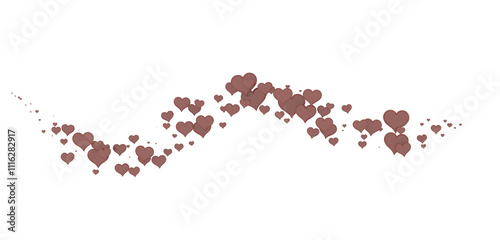 Falling love heart confetti...