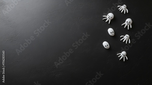 create a minimalist image of light black background with cute small halloween theme elements --chaos 20 --ar 16:9 --v 6.1 Job ID: b6c8148a-2a05-451f-9719-758504624627