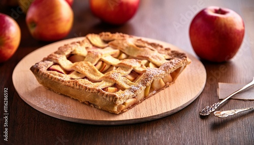 apple crostata, AI generated photo