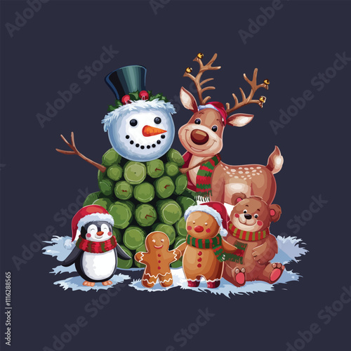 Close-up of christmas decorations on snow covered field