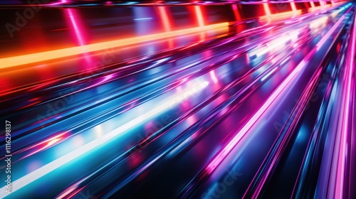 Abstract Neon Lights Streaks