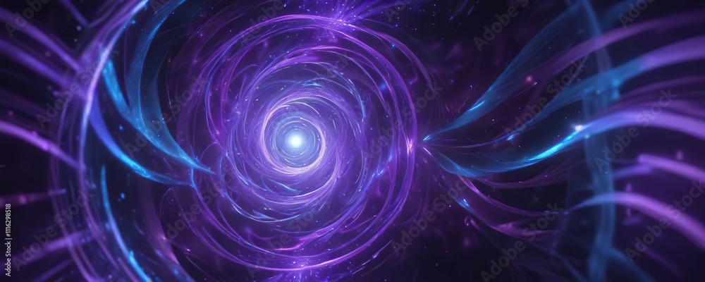 A mesmerizing abstract pattern of swirling purple and blue lights creates a hypnotic visual effect, drawing the viewer's attention to its center , swirling, blue A mesmerizing abstract pattern of swirling purple and blue lights creates a hypnotic visual effect, drawing the viewer's attention to its center , swirling, blue