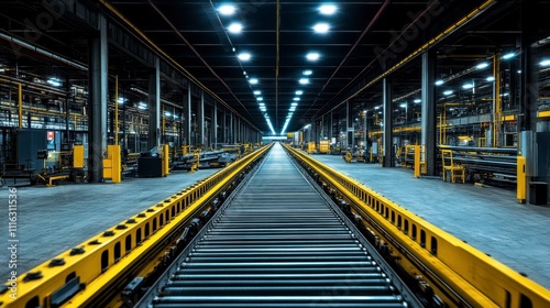Industrial Factory Conveyor Belt System Manufacturing Production Line Warehouse Logistics