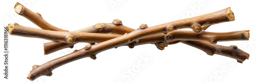 PNG Crossed wooden sticks on a white background