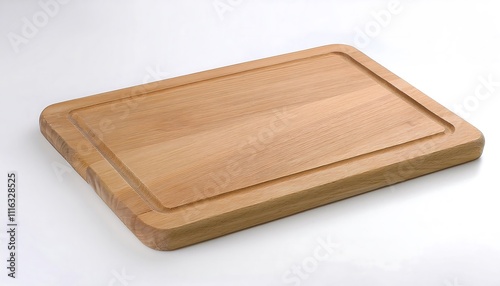 Rectangular wooden chopping board, cutting board isolated on transparent background, png, cutout, cut out