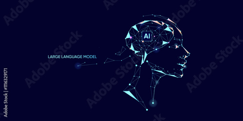 	
Illustration of abstract stream, AI brain concept. Artificial intelligence. Big data, technology, AI, data transfer, data flow, large language model, generative AI, LLM, AI Assistant