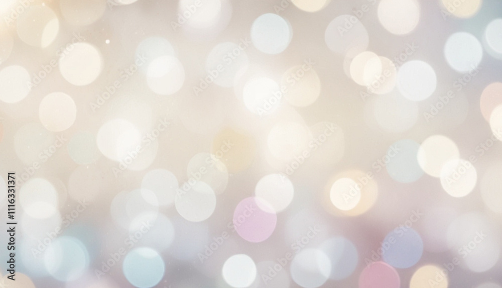 Obraz premium Party celebration with soft white bokeh lighting blurred background, Christmas and new year festive. Generative AI