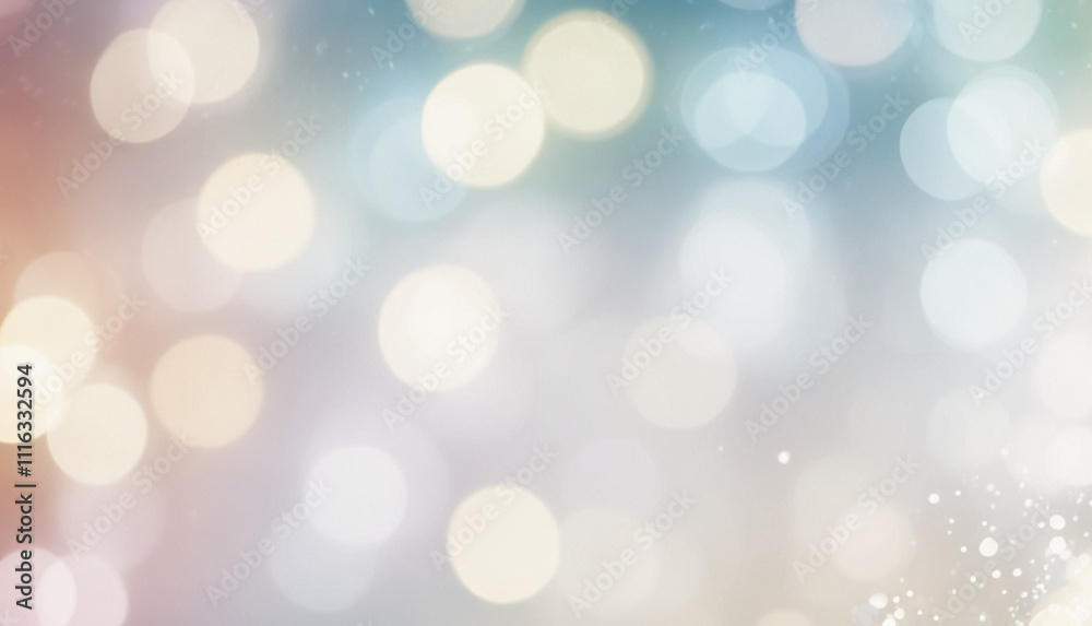 Obraz premium Party celebration with soft white bokeh lighting blurred background, Christmas and new year festive. Generative AI