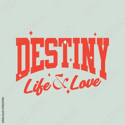 Destiny concept typograhpy streetwear template