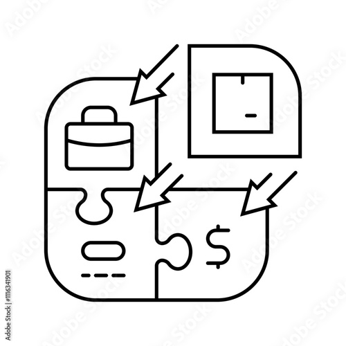 product market fit modern business line icon vector. product market fit modern business sign. isolated contour symbol black illustration
