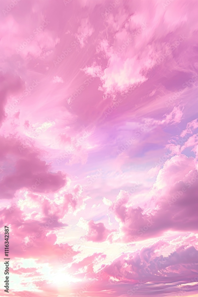 Fototapeta premium Clouds and sun at twilight.