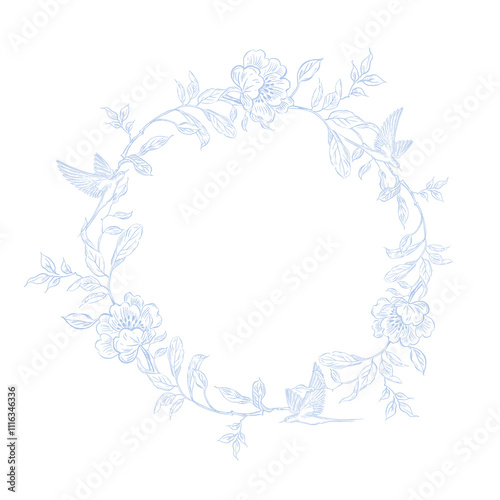 Photography Graphic seamless pattern with flowers and birds. Illustration