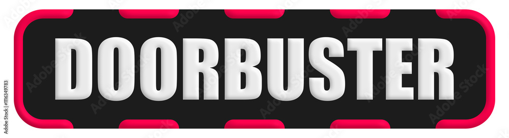 Doorbuster Stamp Seal, Black Background Doorbuster Word Rubber Stamp Banner Design Element Doorbuster Stamp Seal, Black Background Doorbuster Word Rubber Stamp Banner Design Element