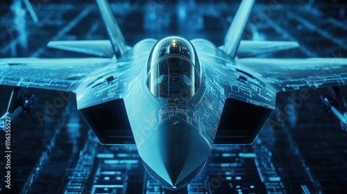 F-22 Raptor Fighter Jet with Digital Interface