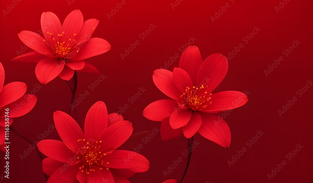 Red Flower background
