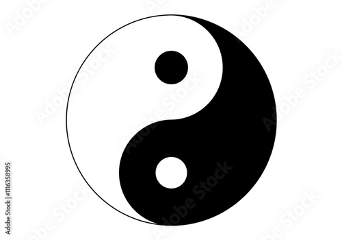 Yin-Yang, símbolo en blanco y negro