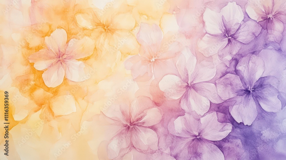 Abstract watercolor painting, pastel flowers. Abstract watercolor painting, pastel flowers.