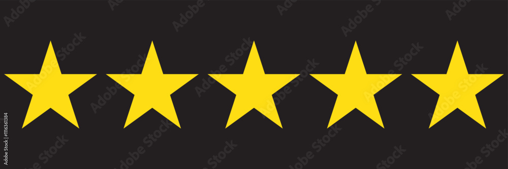 Fototapeta premium Five stars icon Vector on transparent background. eps 10.