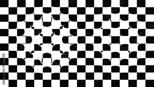 Checkered angular pattern. Design for textile, pillows, clothing, background