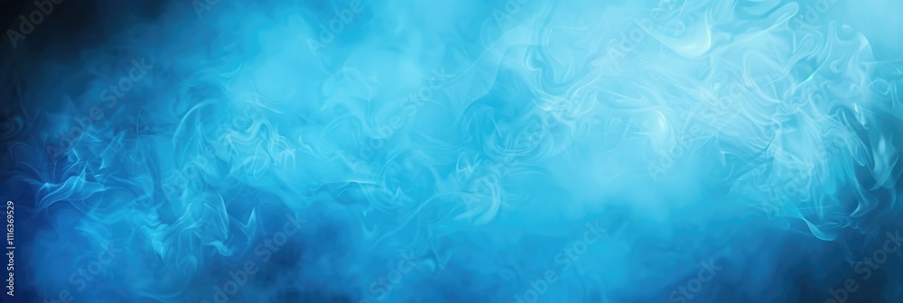 Fototapeta premium Background Banner. Light Blue Gradient Abstract Blank Banner with Blur Effects