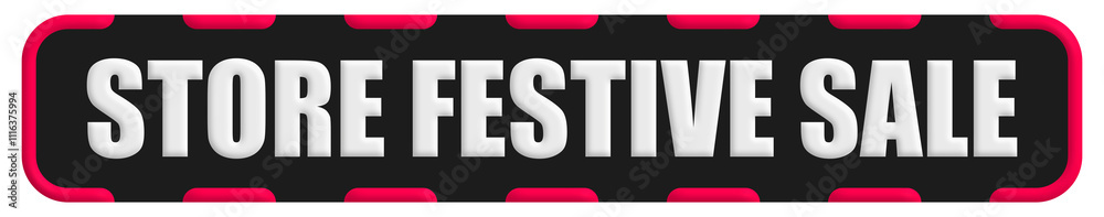Obraz premium Store Festive Sale Stamp Seal, Black Background Store Festive Sale Word Rubber Stamp Banner Design Element