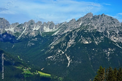 Austrian Alps - view of the peaks Marchreisenspitze and Steingrubenkogel from the top of Koppeneck photo