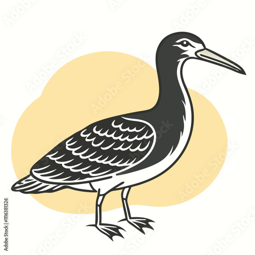 a black and white line drawing of a bird